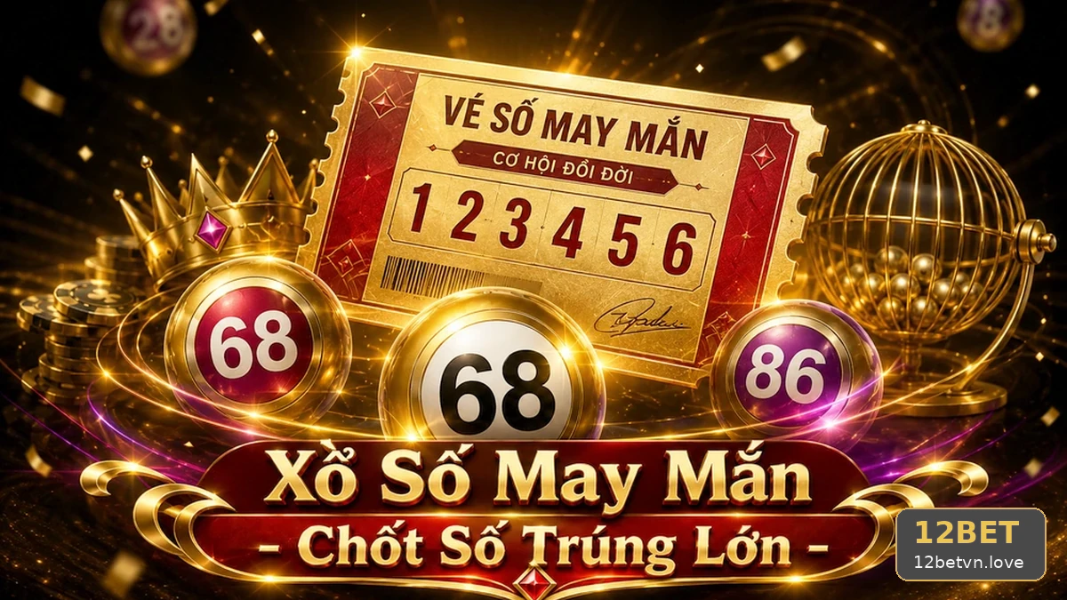 số in trên vé: Lát cắt giao diện xổ số 12BET tại 12betvn.love